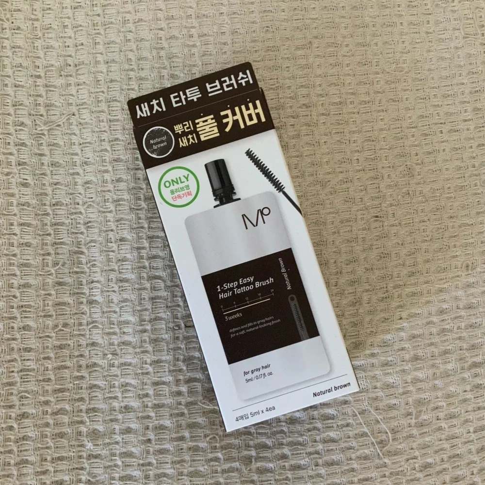 New MODAMODA 1-Step Easy Hair Tattoo Brush Natural Brown Gray Hair Mascara